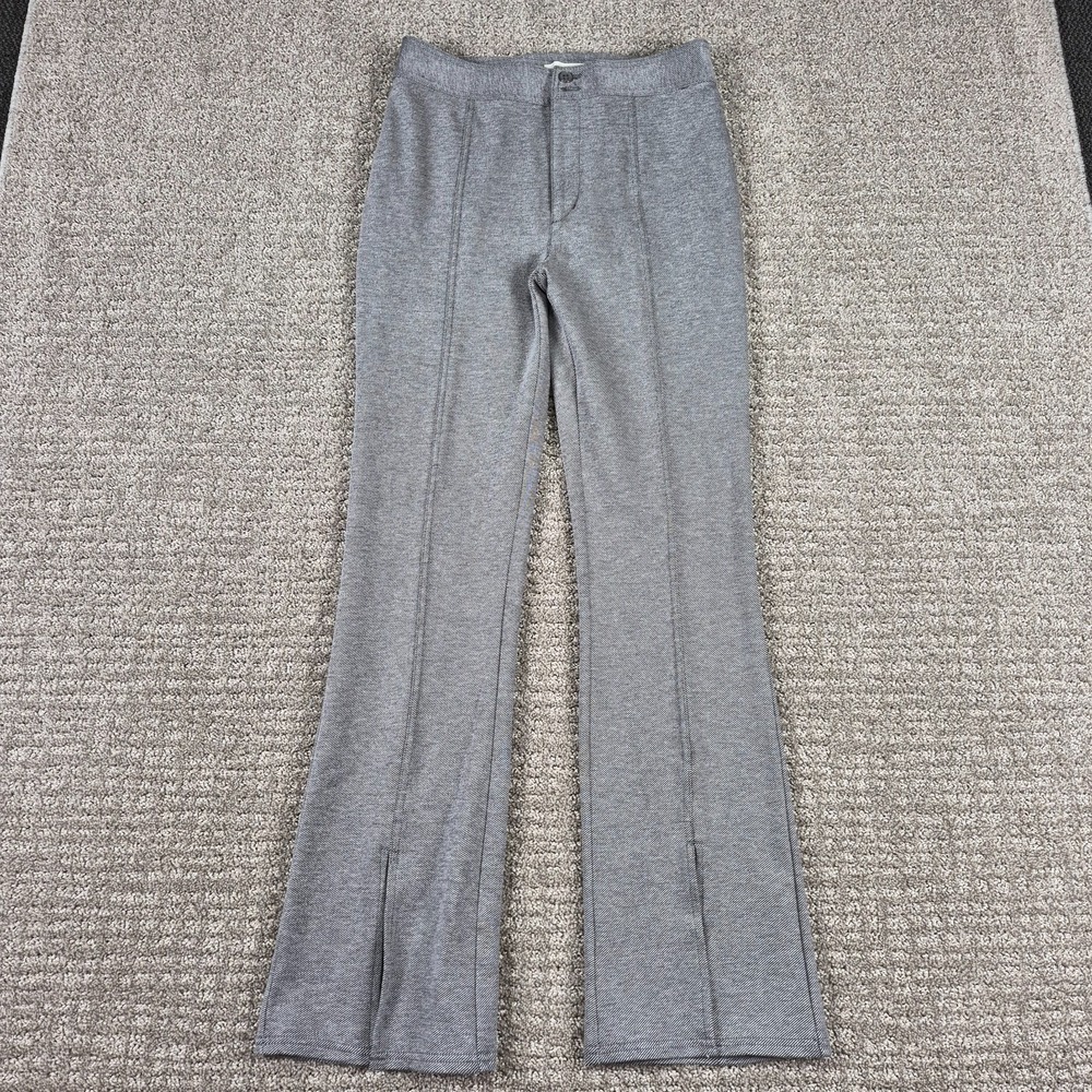 Maeve Seamed Flare Pants Womens 6 Gray High Rise Trouser by Anthropologie 28x30